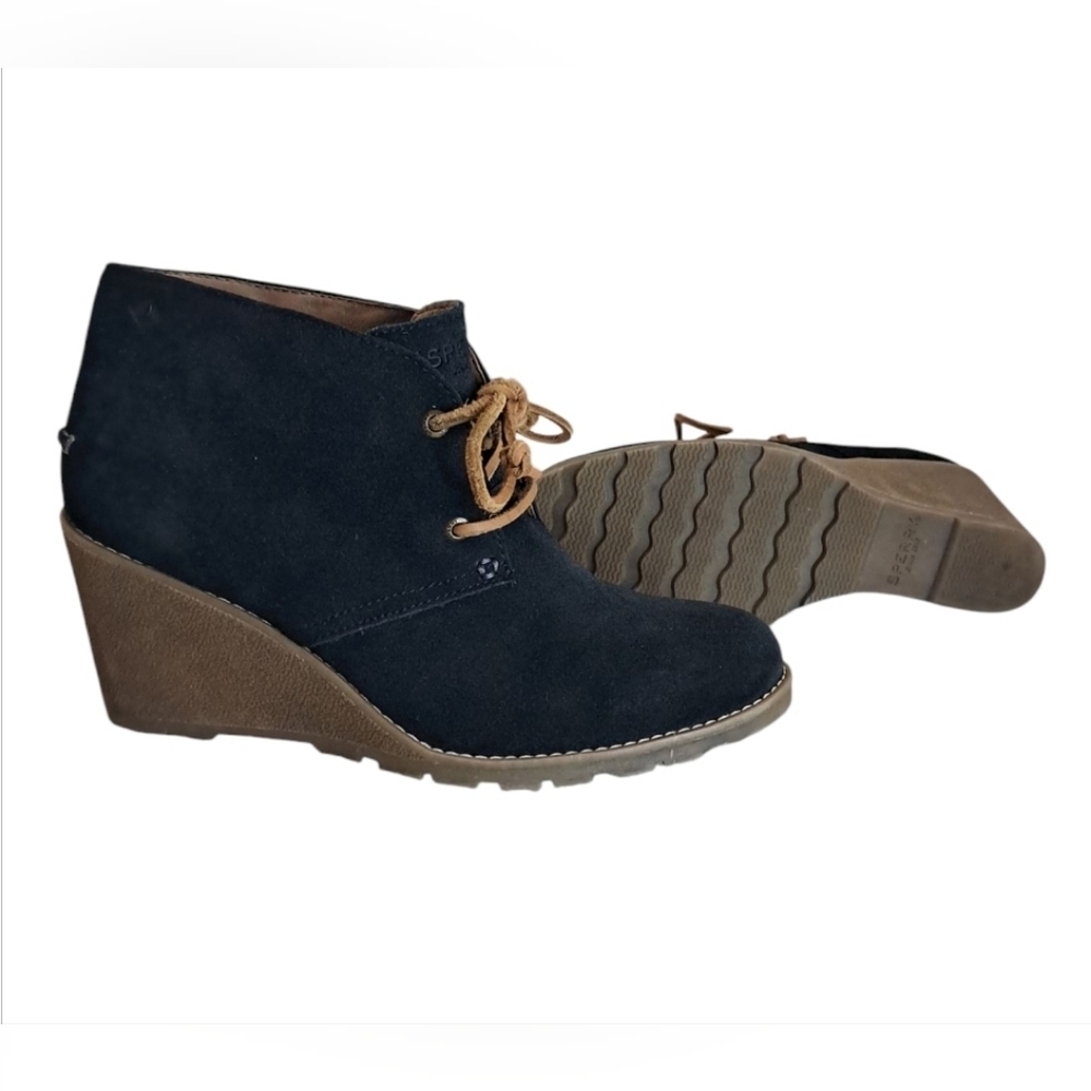Sperry Top Sider Womens Stella Prow Wedge Chukka Ankle Boots Size 9.5M